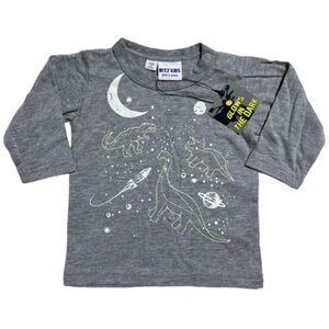 NEW! Bit'z Kids constellation dinosaurs long sleeve 3-6 months